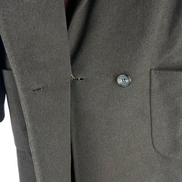 Talbots Wool Cashmere Silk Blend Long Coat Floor Length Green Size 1X - Picture 5 of 10